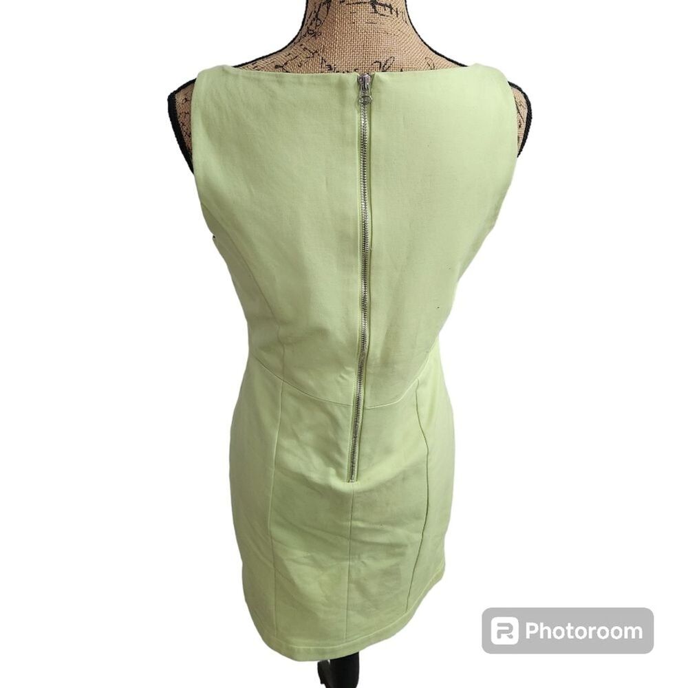 Kenneth Cole New York Mini Dress Wmn SZ 8 Exposed Zipper Y2K Preppy Melon Summer - Picture 4 of 7